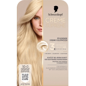 Schwarzkopf CREME SUPREME Haarfarbe 10-0 Ultra-Helles Naturblond Schwarzkopf CREME SUPREME Haarfarbe 10-0 Ultra-Helles Naturblond