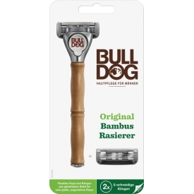 Bulldog Original Rasierer mit Bambusgriff + 1 Klinge
