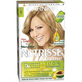 Garnier Dauerhafte Haarfabe Intensiv Coloration Nutrisse 80 vanilla Blond Garnier Dauerhafte Haarfabe Intensiv Coloration Nutrisse 80 vanilla Blond