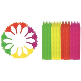 STYLEX Geburtstagskerzen bunt 24er Blisterkarte STYLEX Geburtstagskerzen bunt 24er Blisterkarte