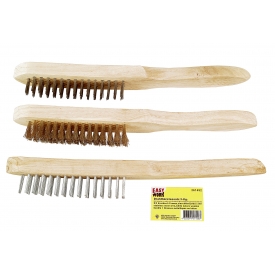 Easy Work EW Drahtbürstensatz 3-tlg., mit Holzstiel, 4-reihig, Zink,- Messing,- & Edelstahldraht Easy Work EW Drahtbürstensatz 3-tlg., mit Holzstiel, 4-reihig, Zink,- Messing,- & Edelstahldraht