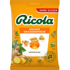 Ricola Bonbon Ingwer & Orangenminze zuckerfrei Ricola Bonbon Ingwer & Orangenminze zuckerfrei