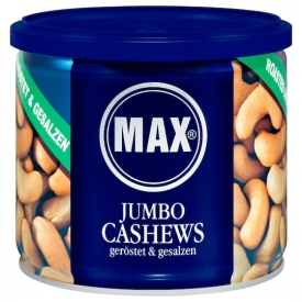 Max Jumbo Cashews Gesalzen & Geröstet Max Jumbo Cashews Gesalzen & Geröstet