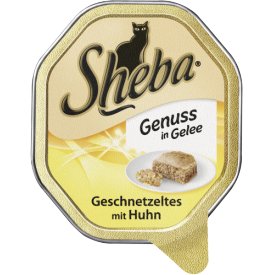 Sheba Katzenfutter Genuss in Gelee Geschnetzeltes mit Huhn Sheba Katzenfutter Genuss in Gelee Geschnetzeltes mit Huhn