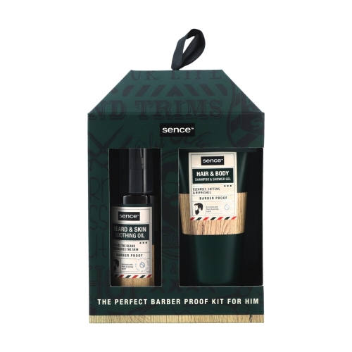 Sence Geschenkset Barber Warm Wishes for Men Shampoo & Shower Gel und Bartöl