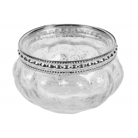 Teelichtleuchter Glas antik-silber Teelichtleuchter Glas antik-silber