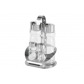 Westmark Menage-Set Wien Edelstahl/Glas 18,7cm 4teilig Westmark Menage-Set Wien Edelstahl/Glas 18,7cm 4teilig