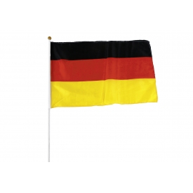 Flagge mit Stab 30x45cm Deutschland 100% Polyester Stab 60cm Flagge mit Stab 30x45cm Deutschland 100% Polyester Stab 60cm