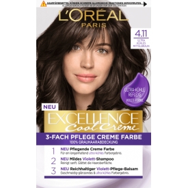 Excellence Haarfarbe Cool Creme Mittelbraun 4.11 Excellence Haarfarbe Cool Creme Mittelbraun 4.11
