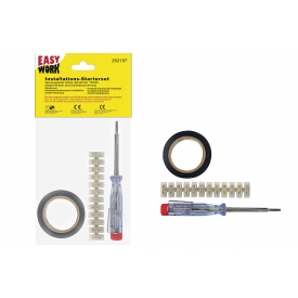 Easy Work EW Installations-Starterset 3-tlg., mit Phasenprüfer, Isolierband, Lüsterklemmenstreifen Easy Work EW Installations-Starterset 3-tlg., mit Phasenprüfer, Isolierband, Lüsterklemmenstreifen