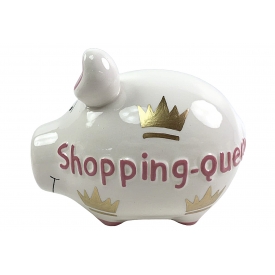 Kcg-das Markenschwein KCG Sparschwein Shopping-Queen Keramik mit Stopfen 12x10cm lila/blau Kcg-das Markenschwein KCG Sparschwein Shopping-Queen Keramik mit Stopfen 12x10cm lila/blau