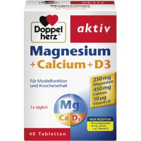 Doppelherz Magnesium + Calcium + Vitamin D3 Tabletten 40 St. Doppelherz Magnesium + Calcium + Vitamin D3 Tabletten 40 St.