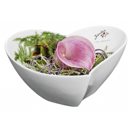 Sandra Rich Schale Herz Porzellan 6cm Ø14cm weiß