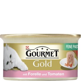 Gourmet Gold Katzenfutter Feine Pastete mit Forelle & Tomaten Gourmet Gold Katzenfutter Feine Pastete mit Forelle & Tomaten