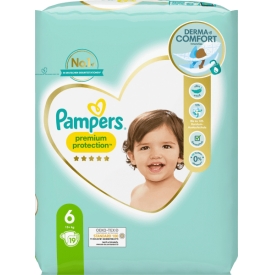 Pampers Windeln Premium Protection Größe 6 Extra Large, 13-18 kg, Einzelpack