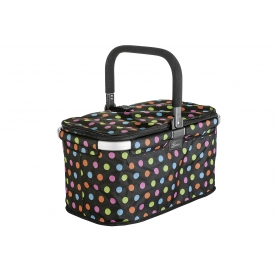 Genius Einkaufskorb Falko schwarz mit Punkten Genius Einkaufskorb Falko schwarz mit Punkten