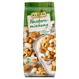 Kluth Nussmischung - Walnüsse, knackige Haselnüsse, milde Cashewkerne Kluth Nussmischung - Walnüsse, knackige Haselnüsse, milde Cashewkerne