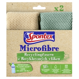 Spontex Microfibre Mikrofasertuch Recyclingfasern 2 Stück Spontex Microfibre Mikrofasertuch Recyclingfasern 2 Stück