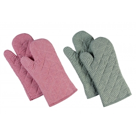 Wenko Backofenhandschuh Baumwolle 31x17cm kariert 1Paar