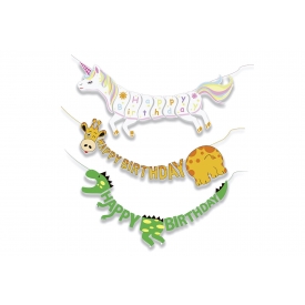  STYLEX Girlande Happy Birthday sortiert